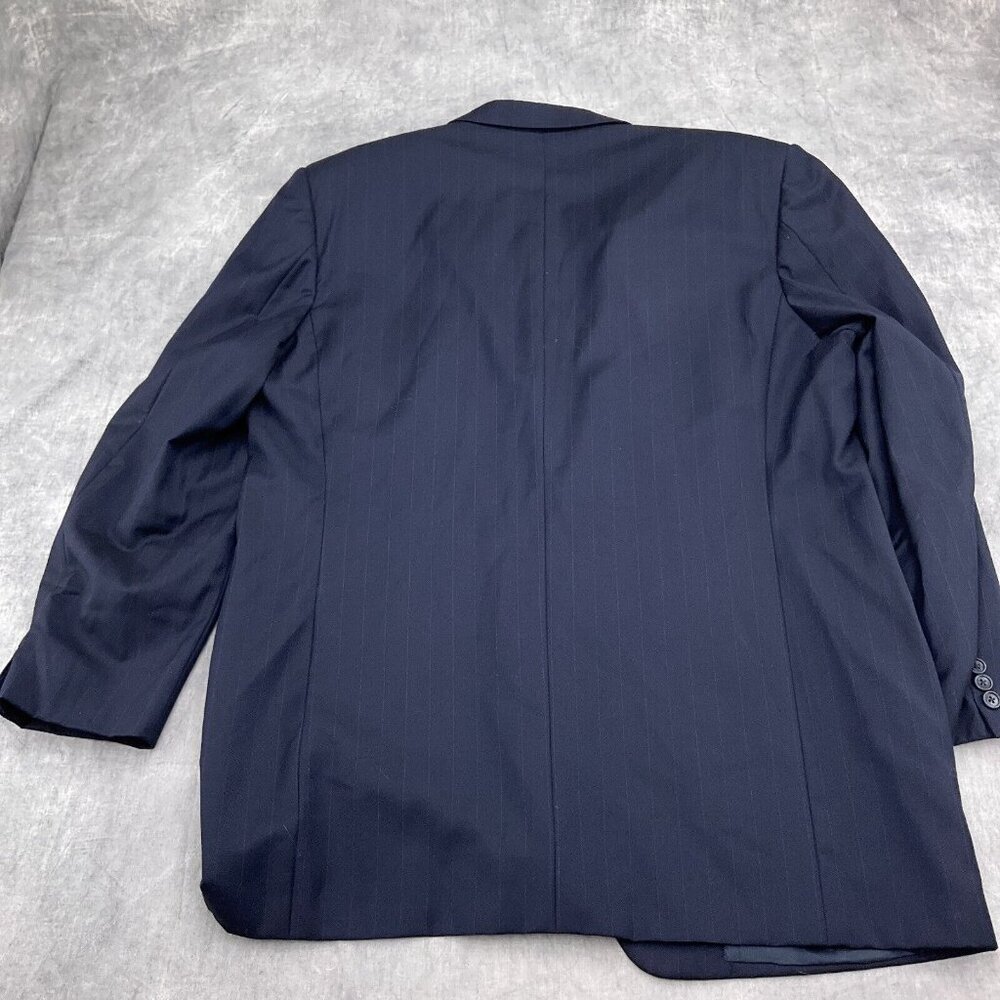 Coreliani Blazer Men 44 Blue Pinstripe Super 120s Merino Wool Classic Jacket - Picture 9 of 16
